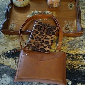 NWT Bold elements purse with a leopard wallet
